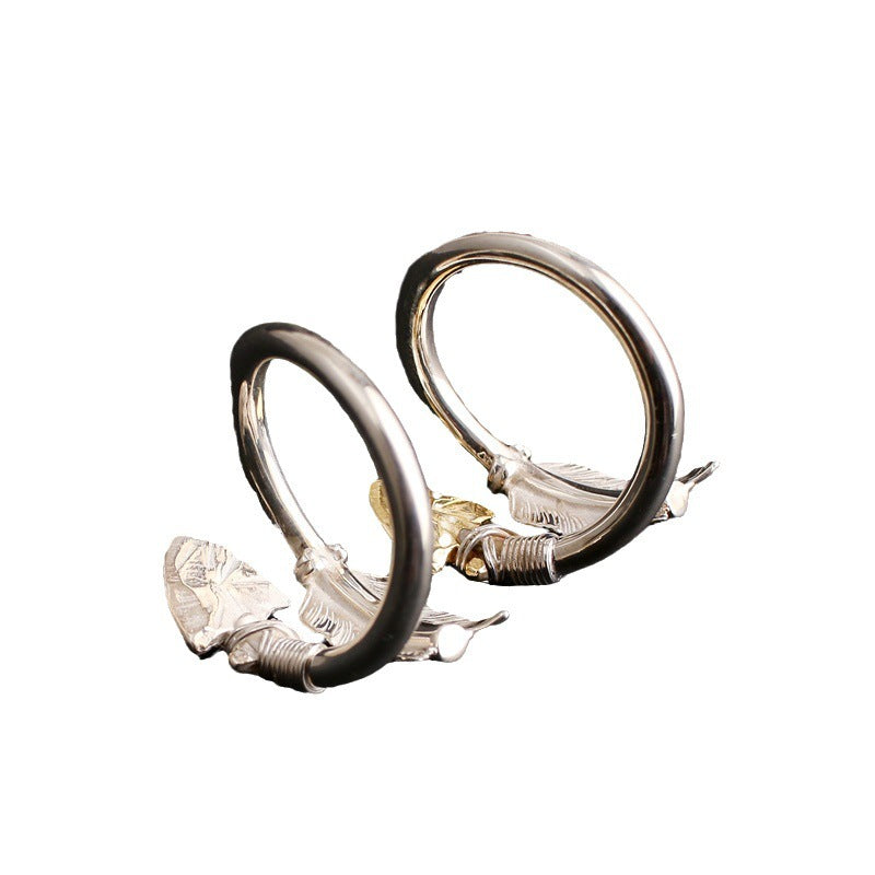 925 Thai Silver Bow And Arrow Ring Personality Fashion
