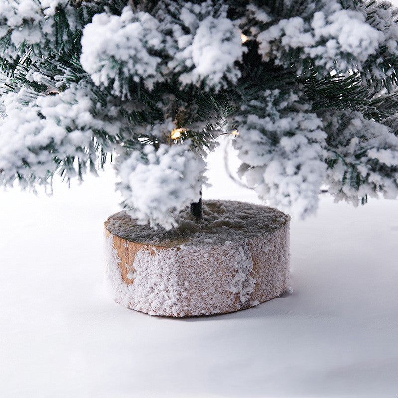Petit sapin de Noël floqué Mini sapin de Noël
