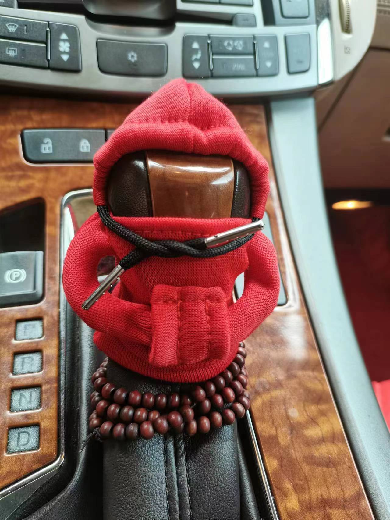 Terciopelo coche palanca de cambios manija de la manga perilla decorativa sudadera con capucha cubierta del freno de mano sudadera con capucha
