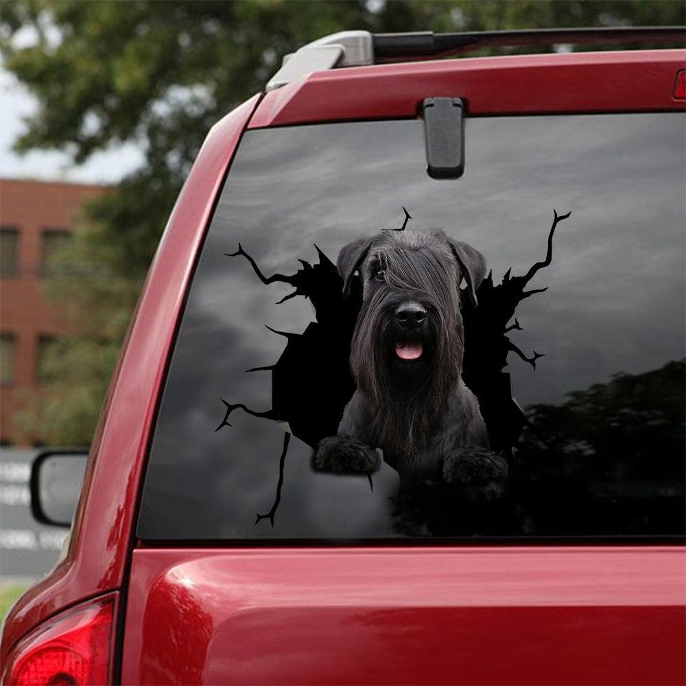 Autocollant de carrosserie Rottweiler souriant, autocollant de fenêtre de voiture, réfléchissant et imperméable
