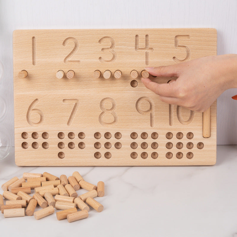 Tableau logarithmique d'enseignement numérique Montessori pour la petite enfance