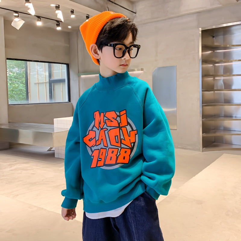 Pull en polaire pour garçons, vêtements d'automne et d'hiver