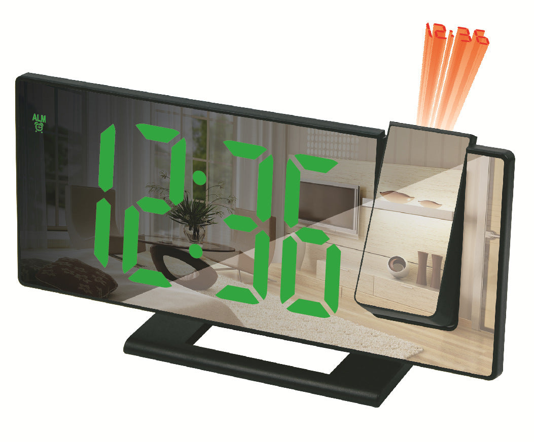 Reloj despertador digital multifuncional con proyección LED
