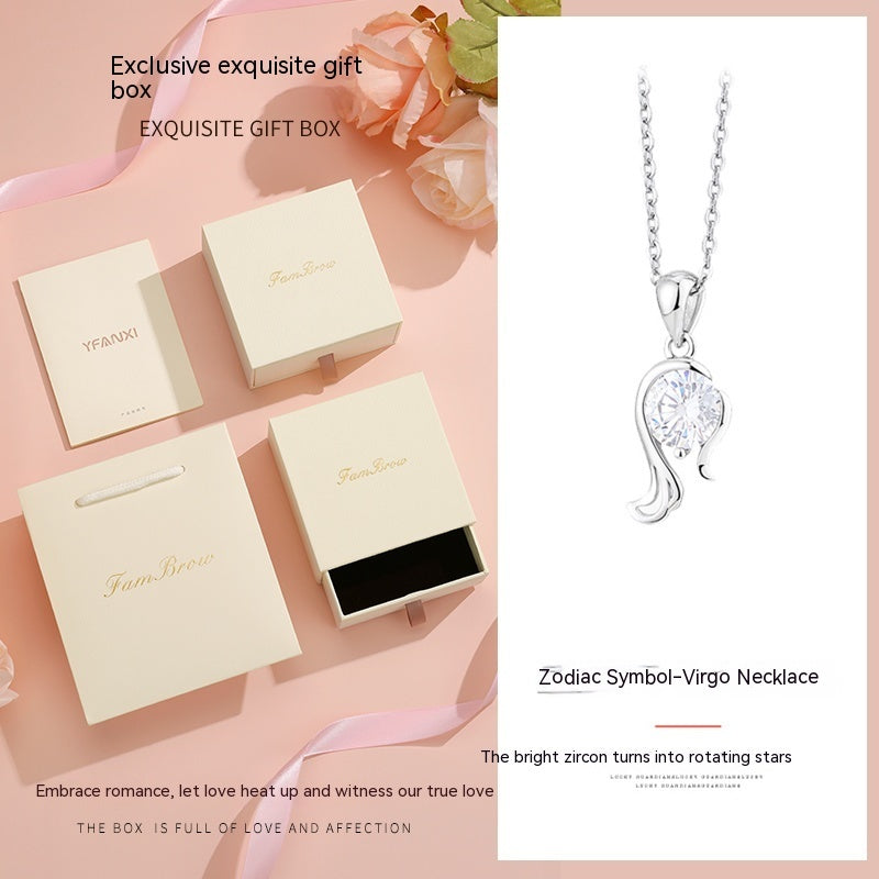 Collier Douze Constellations Femme Argent Sterling