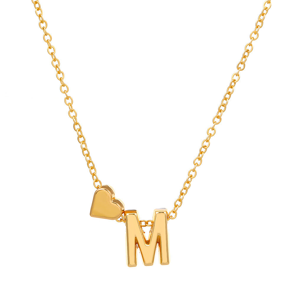 European And American Fashion Love 26 English Letter Simplicity Necklace