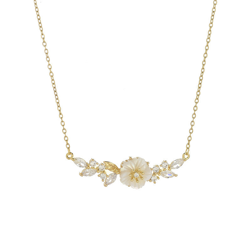 Chaîne de clavicule de tempérament en Zircon pour femme