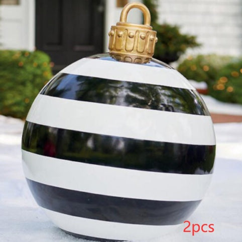 Boules de noël décorations d'arbre de noël, jouets gonflables d'ambiance extérieure pour la maison, boule cadeau de noël