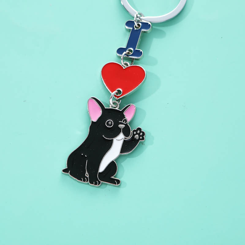 Ins Love Dog Pendant Bag Keychain