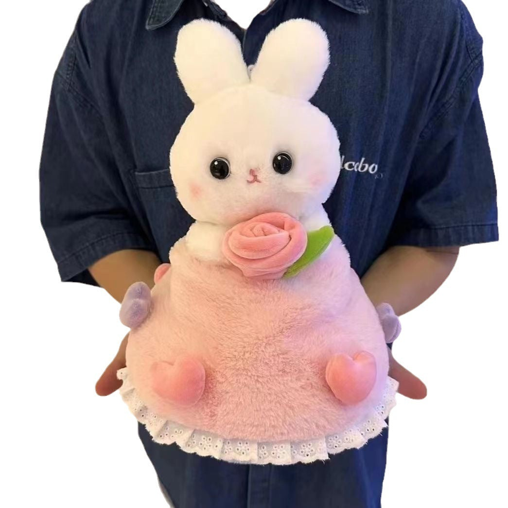 Poupée en peluche de dessin animé de lapin Bouquet