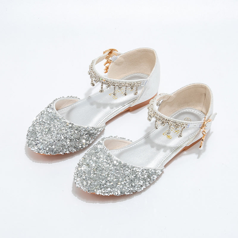 Zapatos de cristal para niña Zapatos de vestir Tacones altos para niños