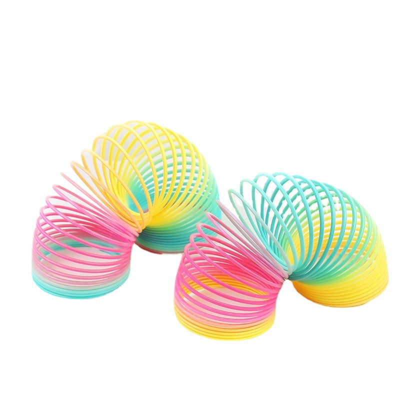 Jouets à bobine de printemps arc-en-ciel pliable en plastique, jeu de sport pour enfants, jouets éducatifs créatifs amusants à la mode, cadeau pour enfants