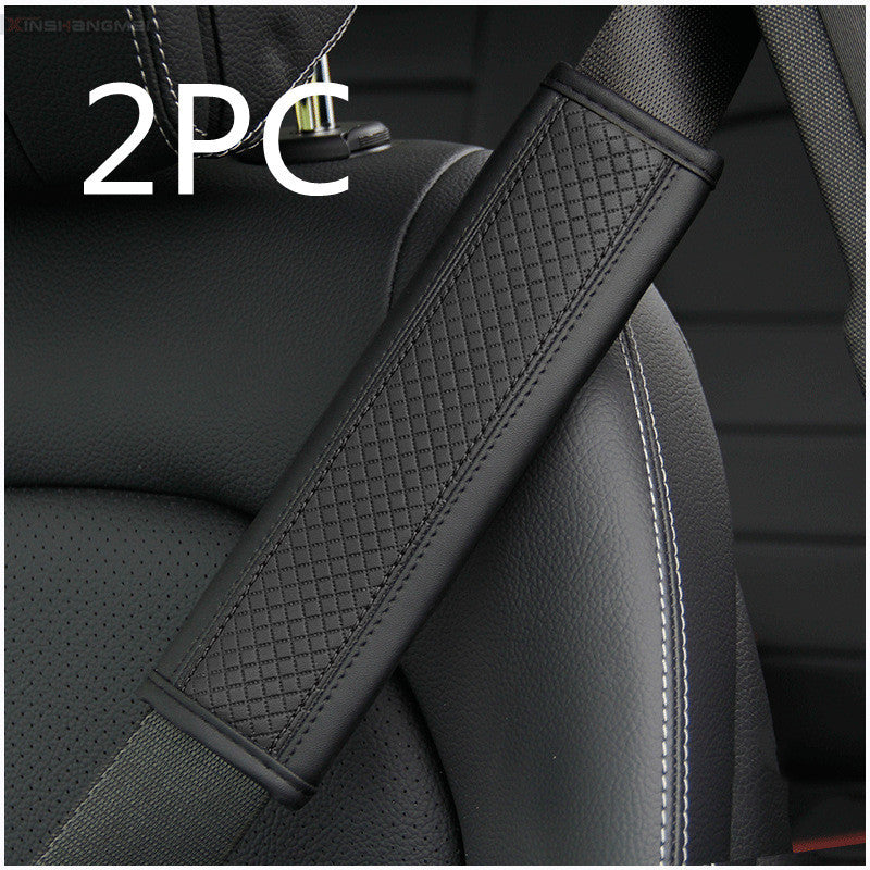 Ceinture de sécurité de voiture en cuir de Fiber, protection d'épaule, housse de protection, ceinture de sécurité