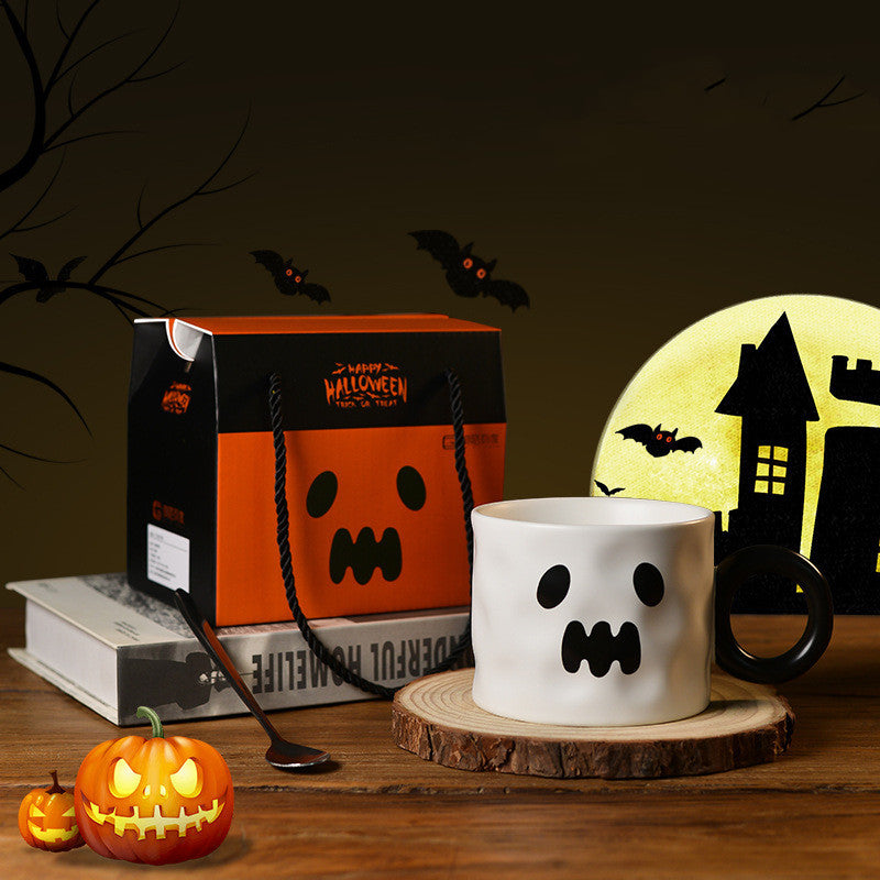 Tasse en céramique de citrouille, tasses en céramique avec poignée, Portable, mignon, cadeau d'halloween, fournitures durables pour fête d'halloween