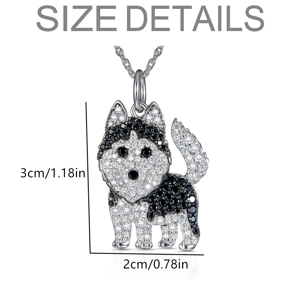 Collier pendentif en forme de Husky mignon