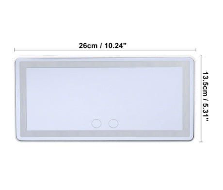 Miroir de maquillage haute définition LED pour voiture, lumière tricolore