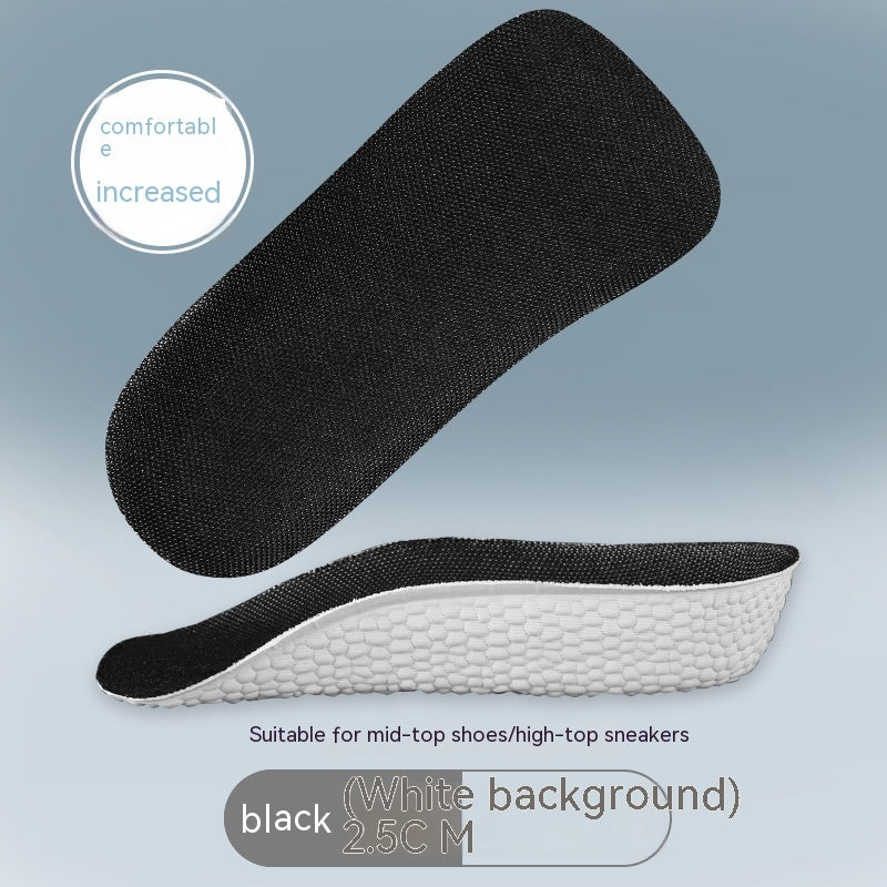 Plantilla invisible para aumentar la altura, cómoda y gruesa, media plantilla que aumenta la plantilla