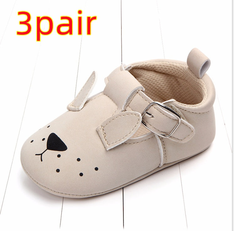 Primavera y otoño zapatos de bebé de animales de dibujos animados de cuero mate antideslizante zapatos de bebé de fondo suave al por mayor 0884 