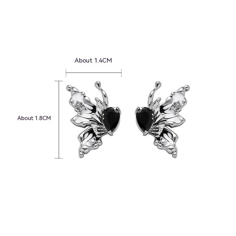 Original Ink Butterfly Earrings Female High Sense