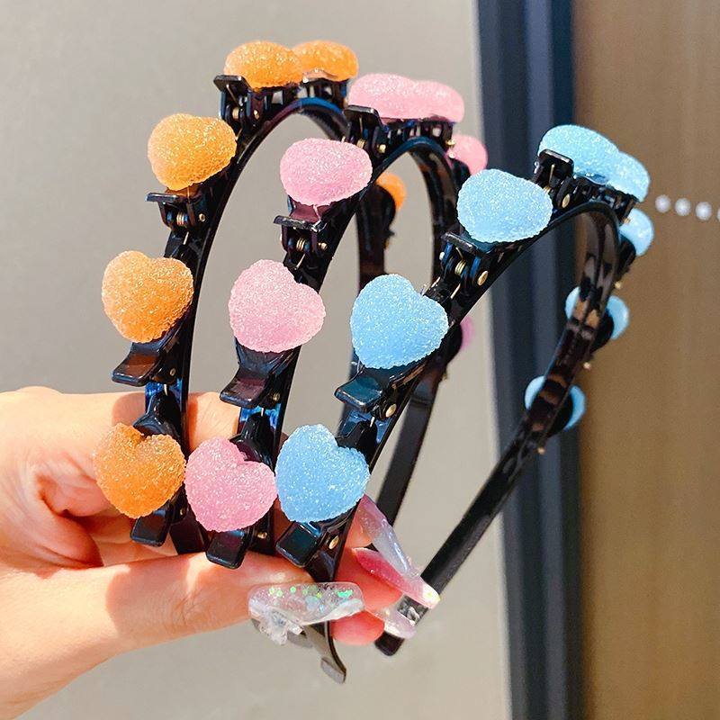 Accessoires pour cheveux à pince pour filles, rouge filet