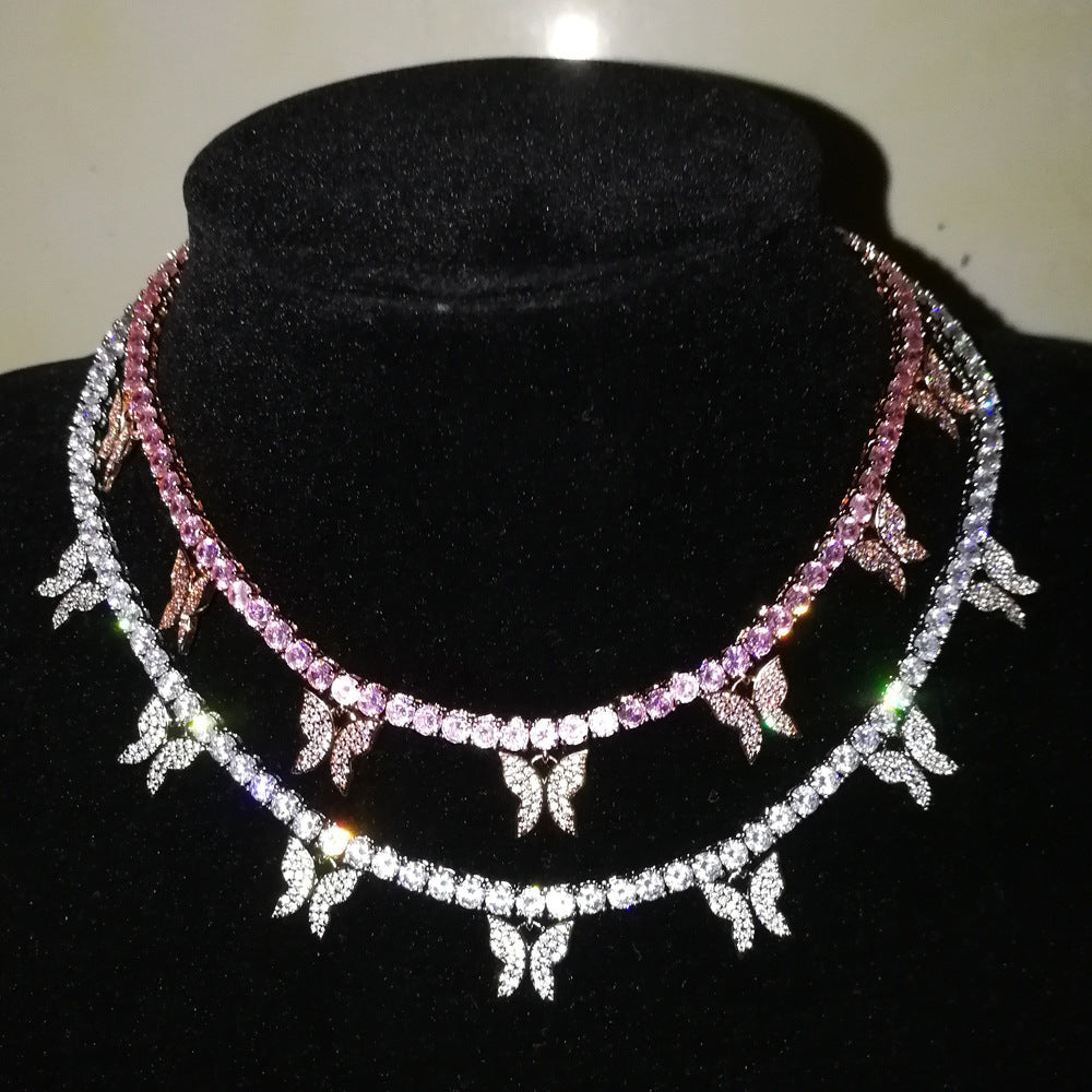 Cadena de clavícula de una hilera de circón