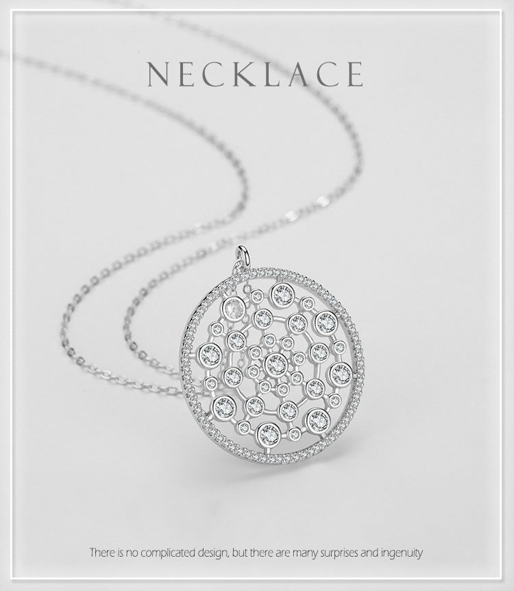 Fashion Circle Bubble Pendant Necklace For Women