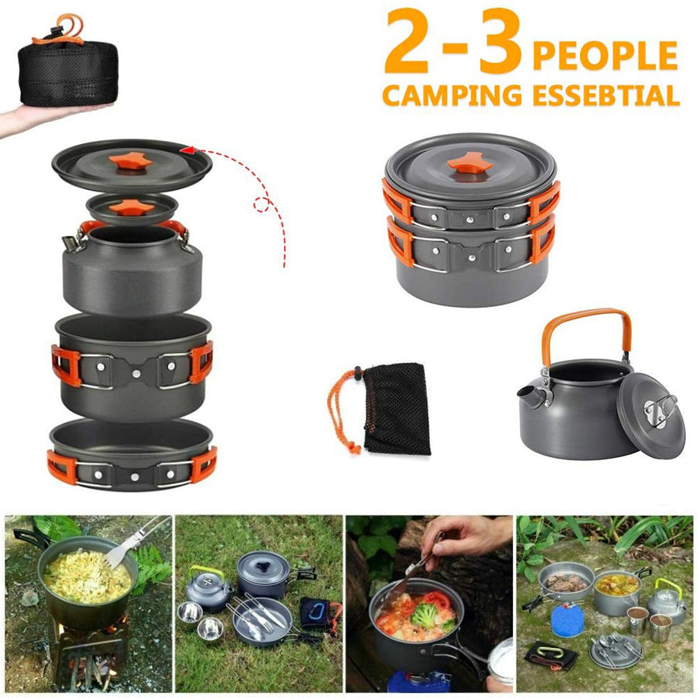 Juego de camping plegable de vajilla de picnic de viaje