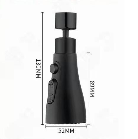Pulvérisateur de robinet pressurisé universel, anti-éclaboussures, robinet d'eau rotatif à 360 degrés, trois stalles, économie d'eau, adaptateur de buse de robinet