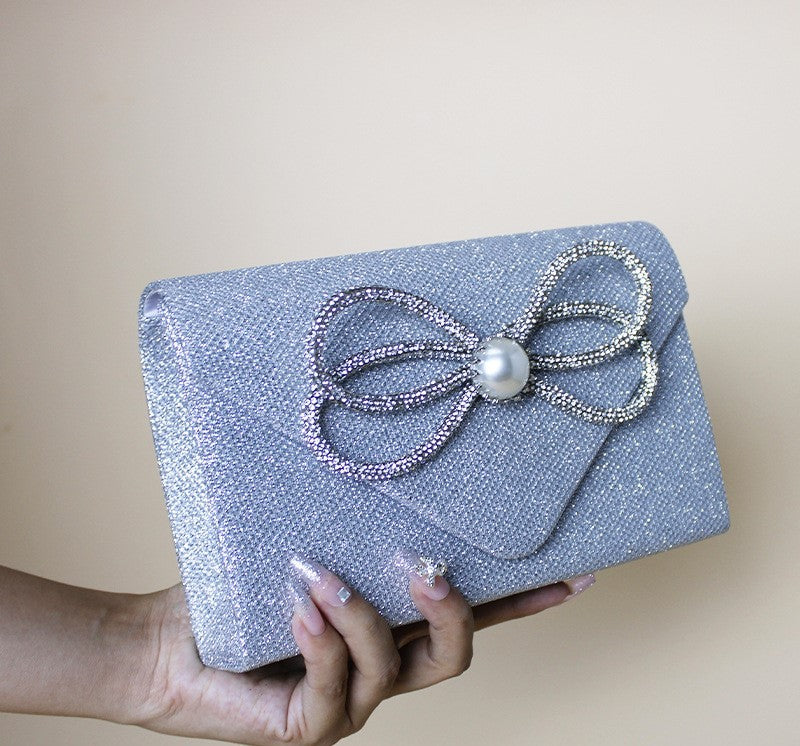 Pochette de dîner pour femmes, sac carré à rabat en diamant, mode de fête