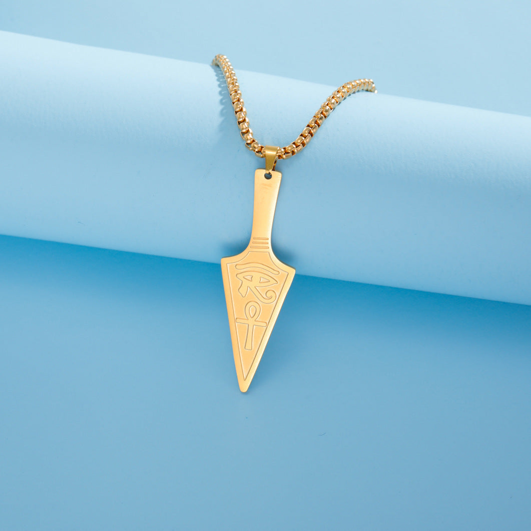 Collier en acier inoxydable avec pendentif Horus Eye Darts