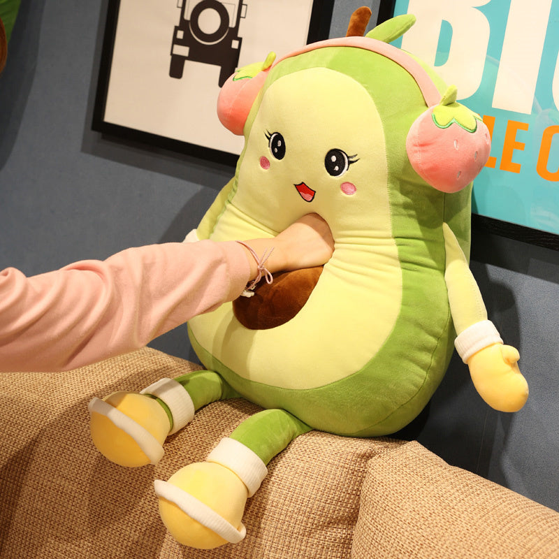 Oreiller en peluche d'avocat rouge Net, jouet pour dormir, cadeau d'anniversaire