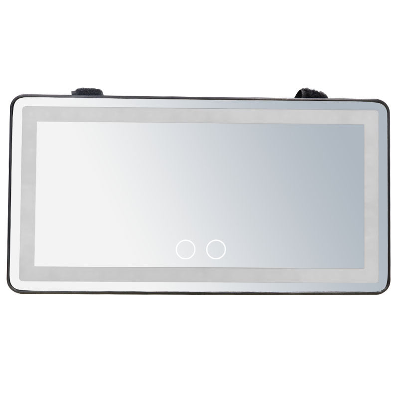 Miroir de maquillage haute définition LED pour voiture, lumière tricolore