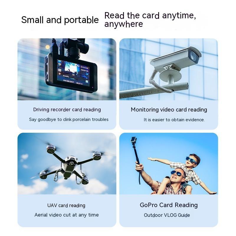 Multifunción en un lector de tarjetas de computadora Tf tipo c de conversión de tarjeta de memoria Sd grande