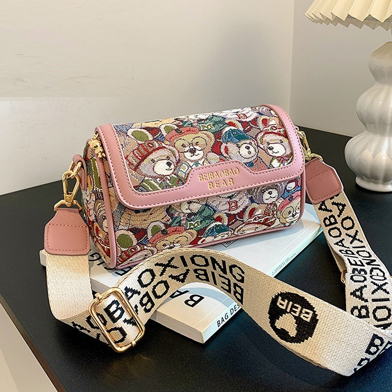 Sac à bandoulière à motif de petit ours de dessin animé, Design d'intérêt particulier, sac à bandoulière à la mode