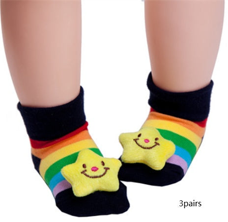 Chaussettes tridimensionnelles pour bébé, poupée animale mignonne