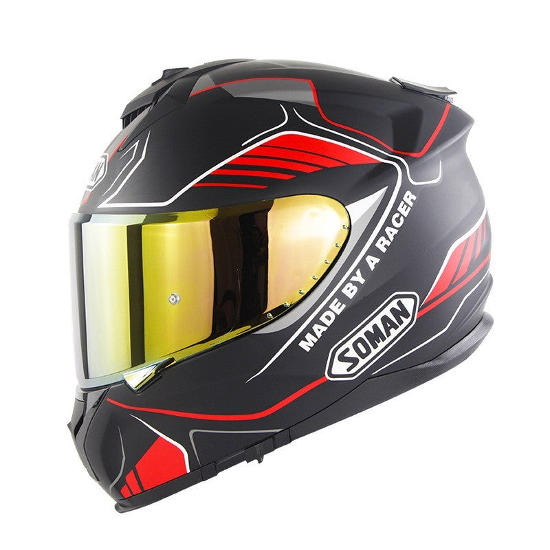 Casque intégral de moto, casque de moto à Double lentille, couverture complète