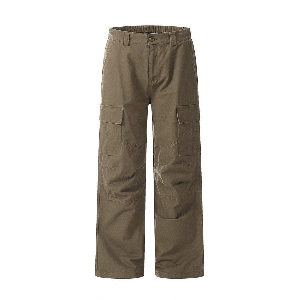 Solid Color Casual Working Pants Men's Loose
