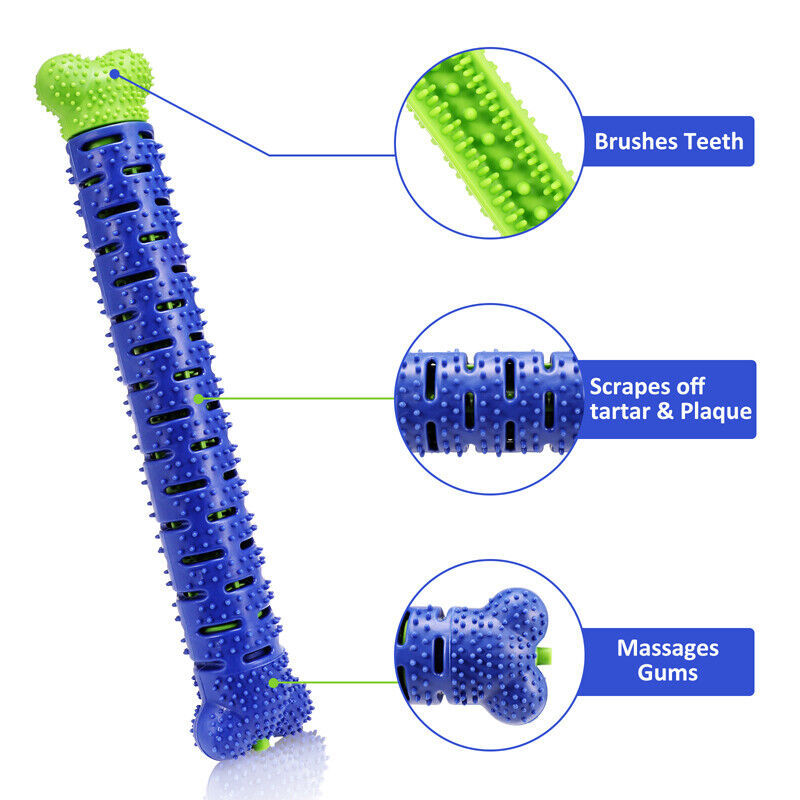 Jouets pour chiens brosse à dents TPR mâcher morsure nettoyage des dents molaire pour animaux de compagnie bâton de brossage chiens brosse à dents à mâcher morsure jouet à mâcher Durable