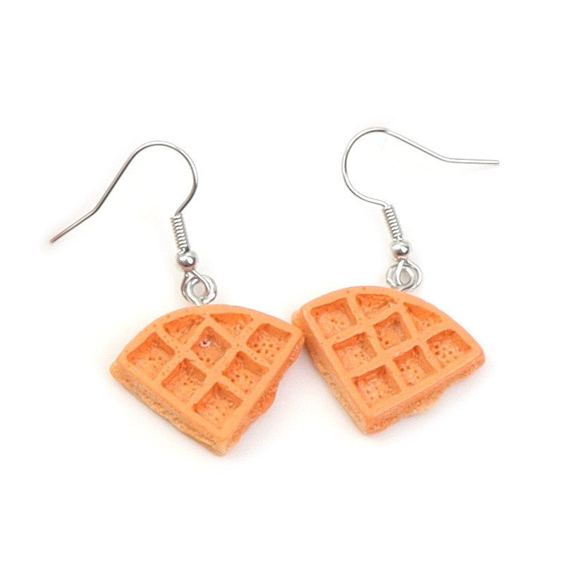 Personalized All-match Cake Egg Tart Small Van Earrings Simulation Ornament