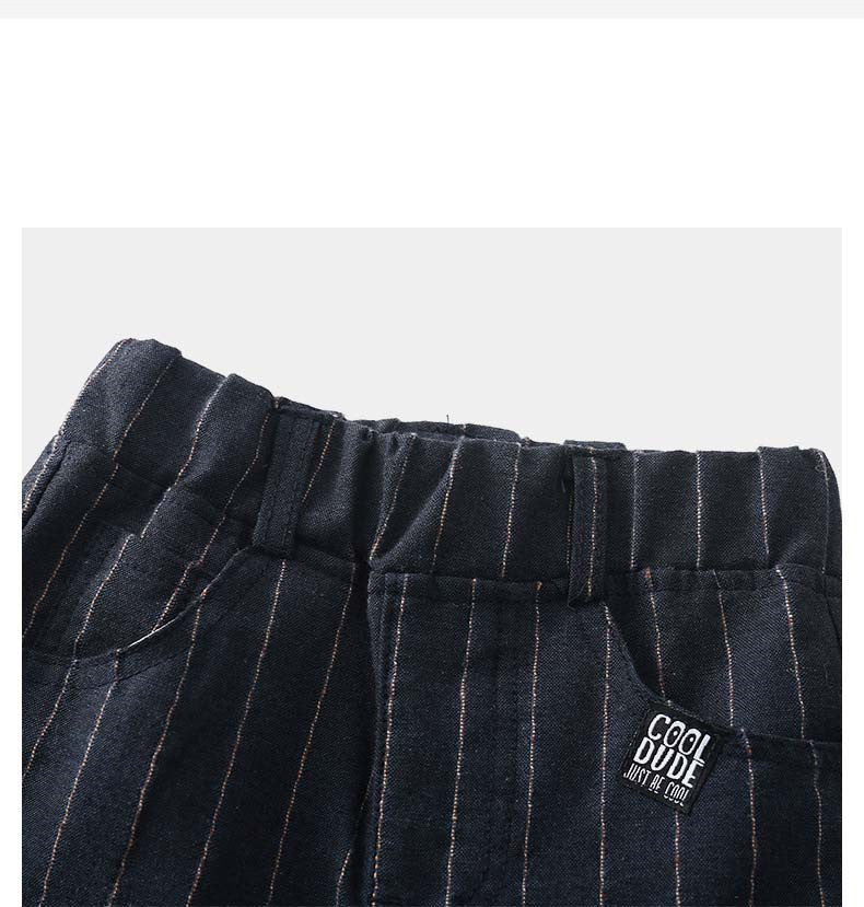 Pantalon rayé garçons enfants enfants taille élastique pantalons décontractés