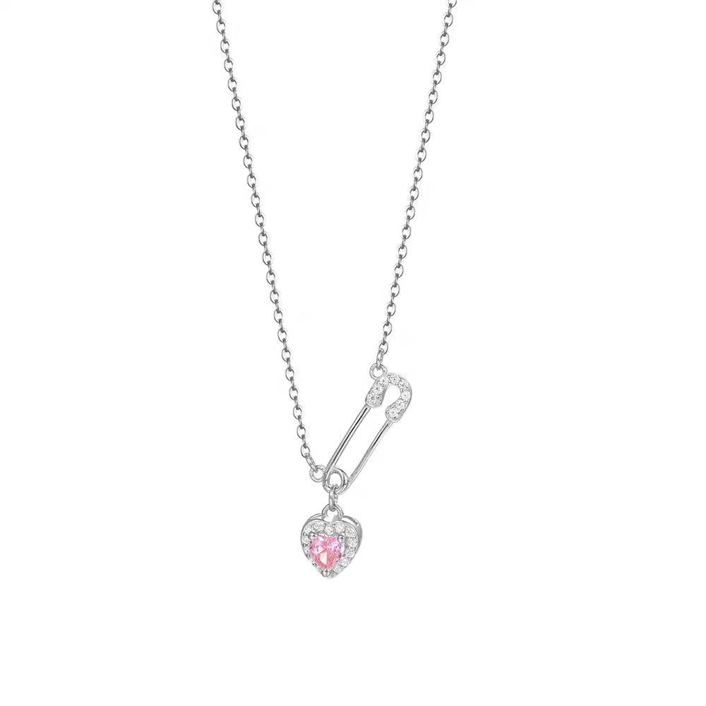Collier à épingles en forme de cœur, doux et affectueux, lumière d'intérêt particulier, luxe, Design avancé, sens