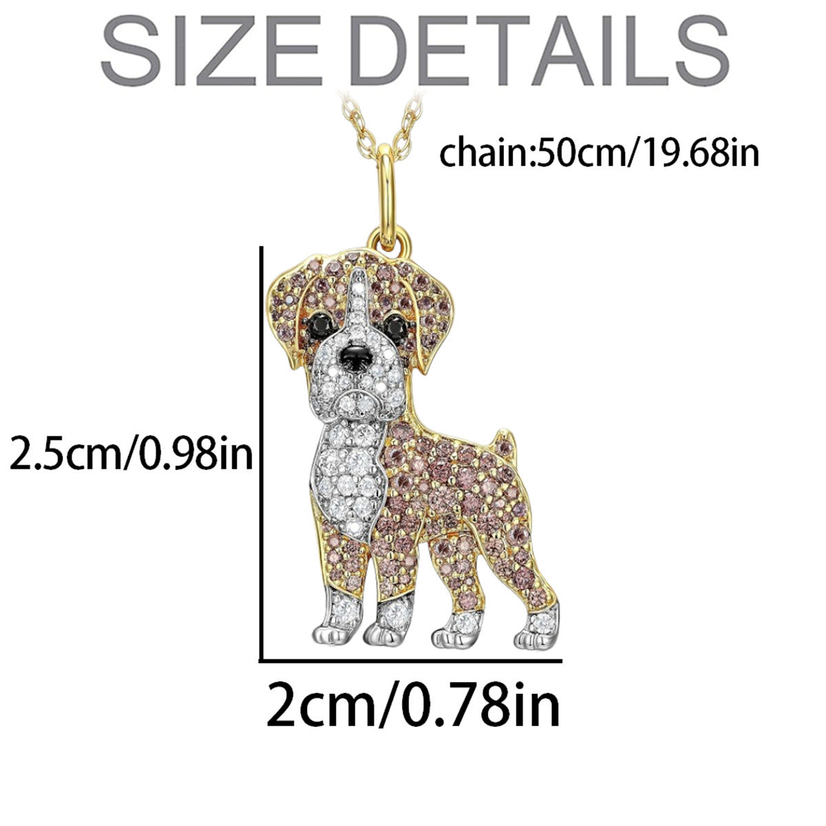 Cute Boxing Dog Pendant Necklace Environmental Protection