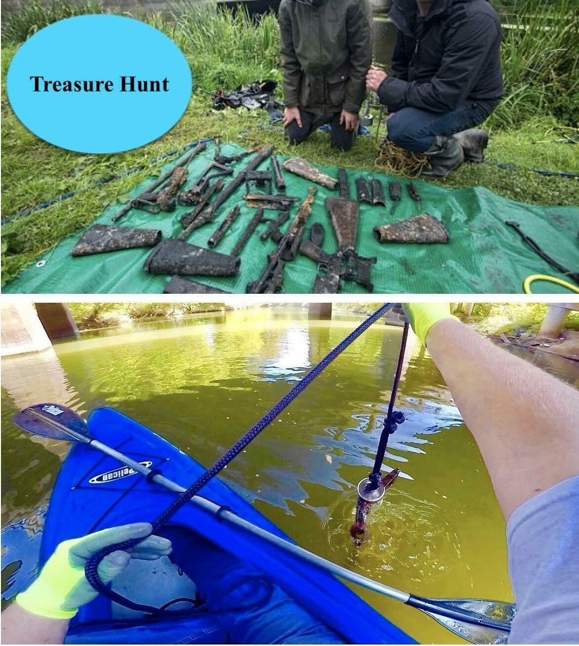 Aimant de pêche avec anneau de levage, récupération magnétique, chasse au trésor dans le lac, collecte