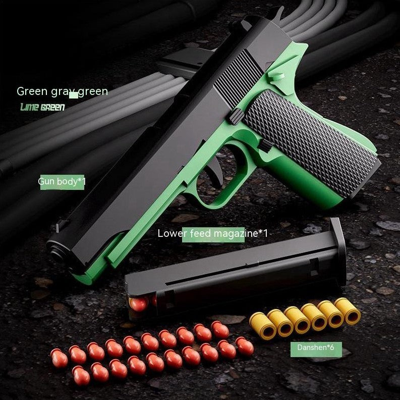 Pistolet jouet à coque à lancement automatique en plastique pour enfants