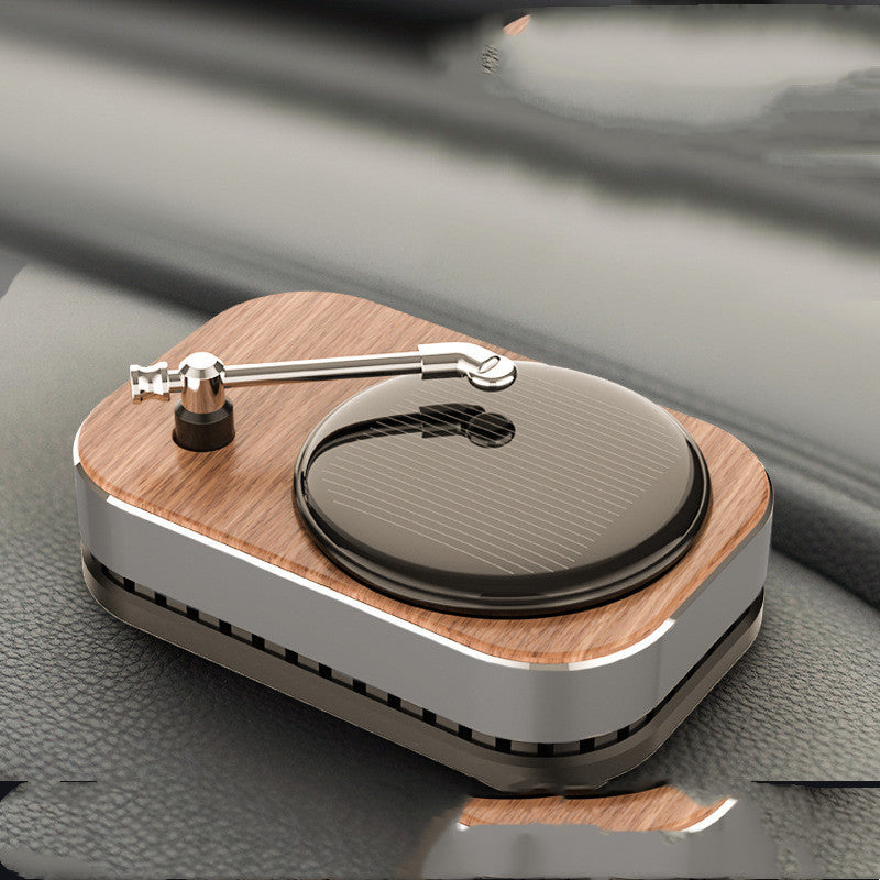Tocadiscos solar, perfume giratorio, accesorios para coche, decoración de aromaterapia