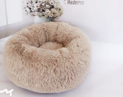 Lits pour chiens et petits chiens, litière ronde en peluche pour chat, chenil, tapis de nid pour animaux de compagnie, lits pour chiots