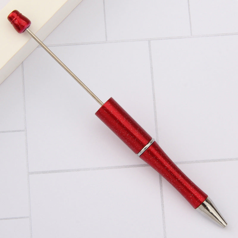 Stylo à bille créatif en plastique avec perles