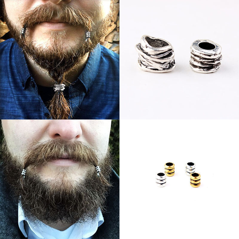 Anneau de barbe décoratif tête de mort