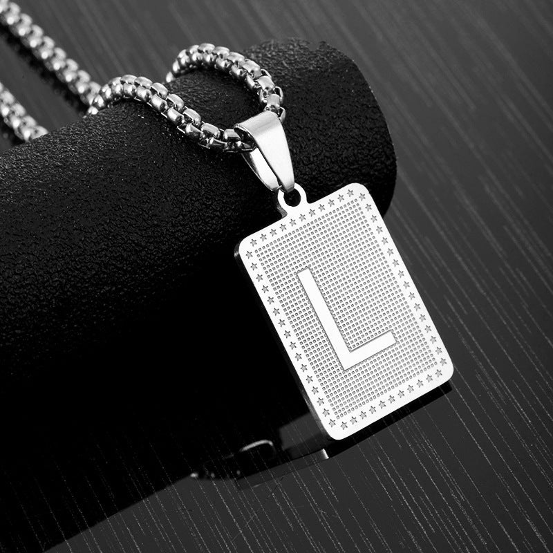 Women's Letter Fashion Stainless Steel Pendant Necklace