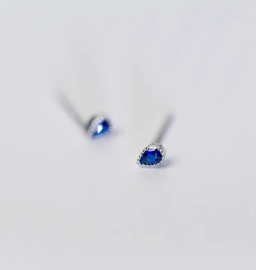 S925 Silver Korean Style Diamond Water Drop-shaped Earrings