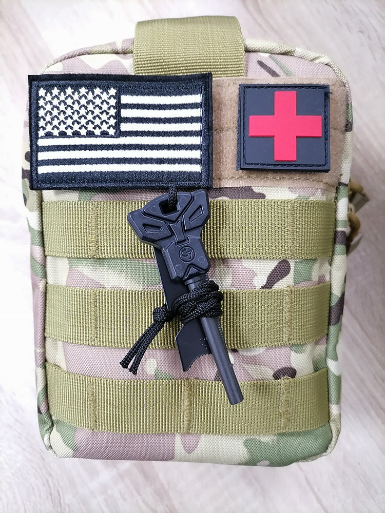 Varilla de fuego multifuncional de pedernal sólido grande para supervivencia al aire libre, arma de fuego con varilla de magnesio